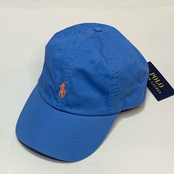 NWT Polo Ralph Lauren Cotton Chino Sports Cap Blue - Picture 1 of 9